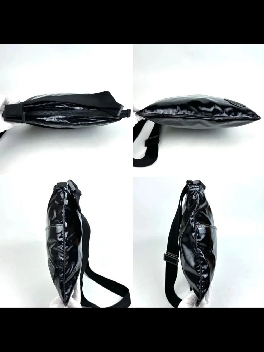 Gucci Black Patent Leather Crossbody Bag
